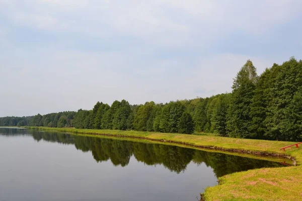 Pemandangan Kolam Dari Danau Buatan Lyadsky Danau Buatan Lokasi Bekas — Stok Foto