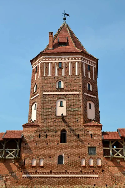 Torre Porta Castello Mir Belarus — Foto Stock