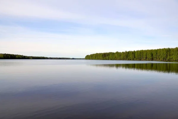 Espacio Fluvial Cerca Del Pueblo Verkhnie Mandrogi Río Svir — Foto de Stock