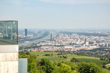 Vienna, the capital of Austria, seen from Kahlenberg a mountain to the north of the city clipart