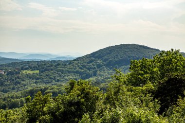 Viyana, Avusturya, başkenti Kahlenberg bir dağ şehrin kuzeyinde görüldü