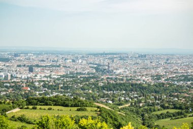 Viyana, Avusturya, başkenti Kahlenberg bir dağ şehrin kuzeyinde görüldü