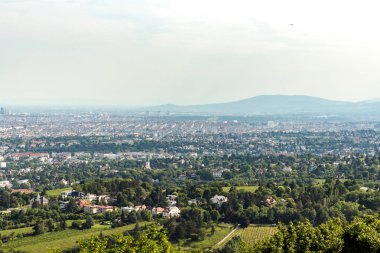 Vienna, the capital of Austria, seen from Kahlenberg a mountain to the north of the city clipart