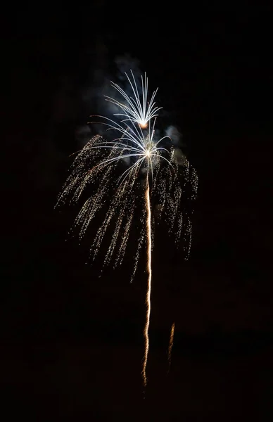 Primer Plano Fuegos Artificiales Aislados Para Componer Arte — Foto de Stock