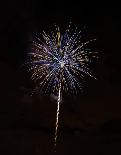 Primer Plano Fuegos Artificiales Aislados Para Componer Arte — Foto de Stock