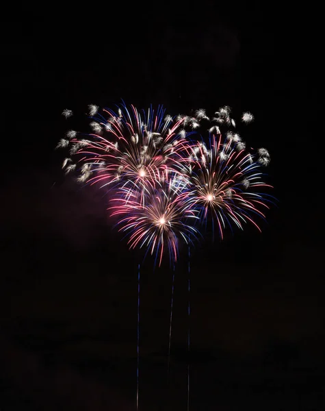 Closeup Isolated Fireworks Compositing Your Art — Stock Photo, Image