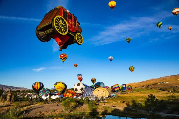 Reno Nevada Sept 2012 Varmluftsballonger Lift — Stockfoto