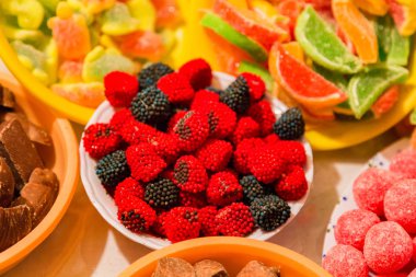 Corpus Christi şenlikte Cuenca Ekvator üzerinde 19 Haziran 2014 geleneksel tatlılar