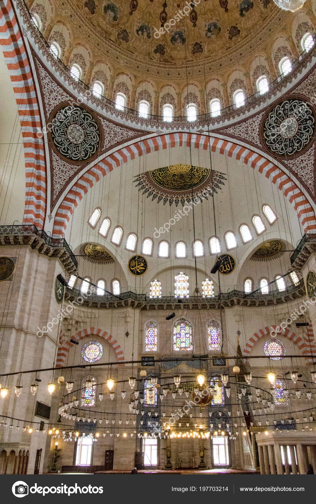 Interior Blue Mosque Istanbul Turkey Apr 2011 Stock