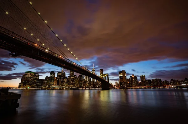 Brooklyn Nueva York Mar 2018 Brooklyn Bridge Vista Desde Dumbo — Foto de Stock