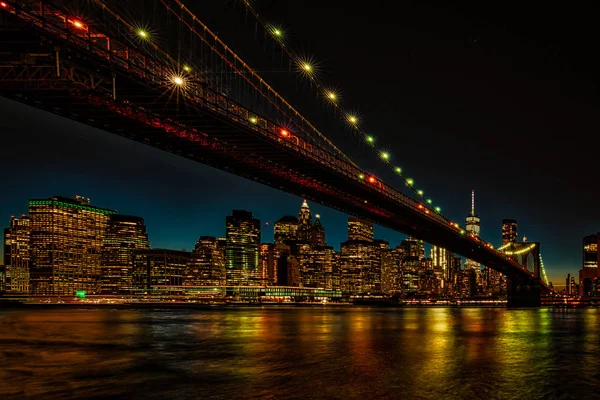 Brooklyn New York Mar 2018 Brooklyn Bridge Gezien Vanaf Dombo — Stockfoto