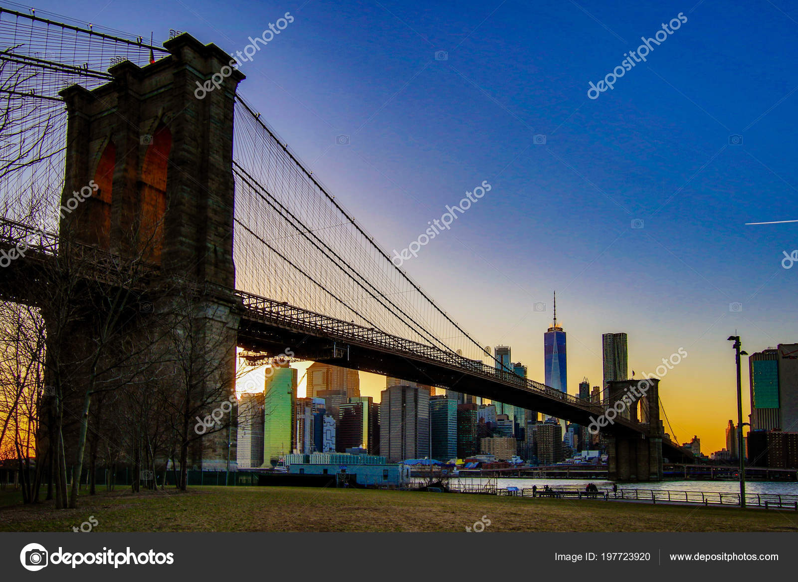 Brooklyn New York Mars 2018 Pont Brooklyn Partir Dumbo Park
