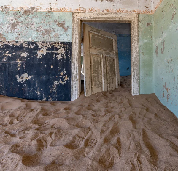 Sand Ist Diese Räume Kolmanskoppe Namibia Eingedrungen Und Hat Sie — Stockfoto