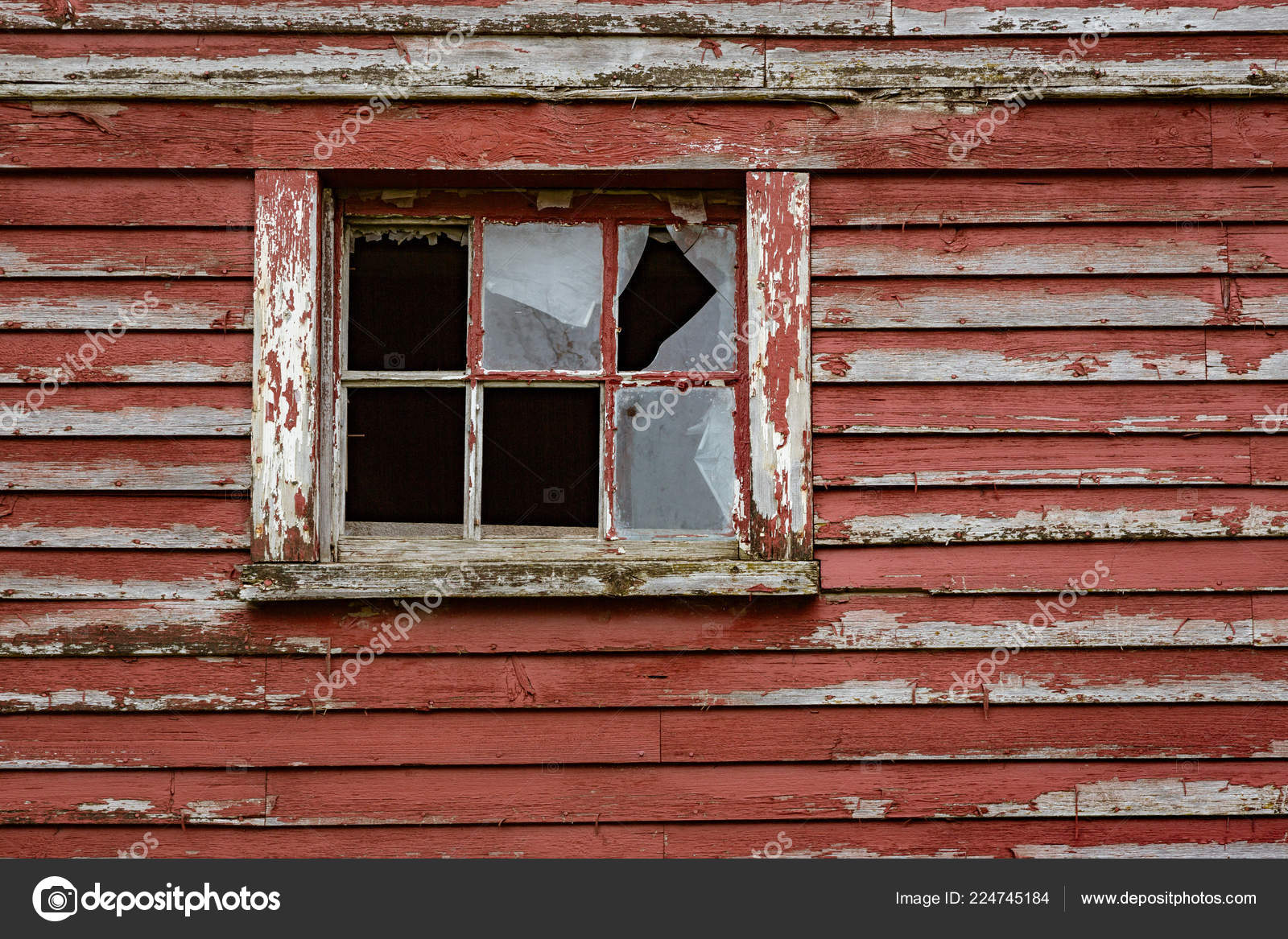 Weathered Red Paint Broken Windows Common Site Barns Vermont