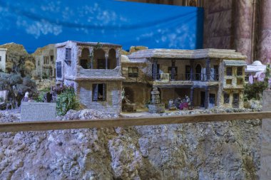 Cuenca, Ekvador - 3 Ocak 2019 - en büyük animasyonlu Doğum sahnesi Güney Amerika.