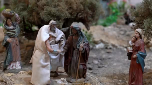 Μεγαλύτερη Σκηνή Κινούμενα Nativity Cuenca Εκουαδόρ Ιανουαρίου 2019 Νότια Αμερική — Αρχείο Βίντεο