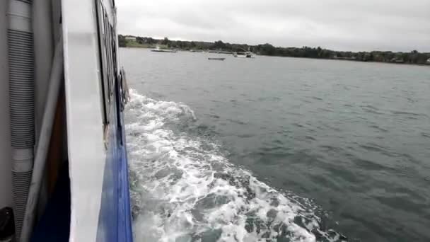 Ferry Wake - Port Side Wake Arată Tribord Bow — Videoclip de stoc