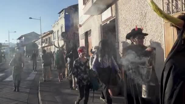 Cuenca Ekvádor 20180906 Erotické Parade Otevírá Cva Umění Show — Stock video