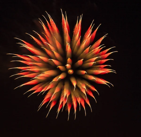 Exotische Fokus Umfrage Bilder Von Feuerwerk Isoliert Für Das Komponieren — Stockfoto