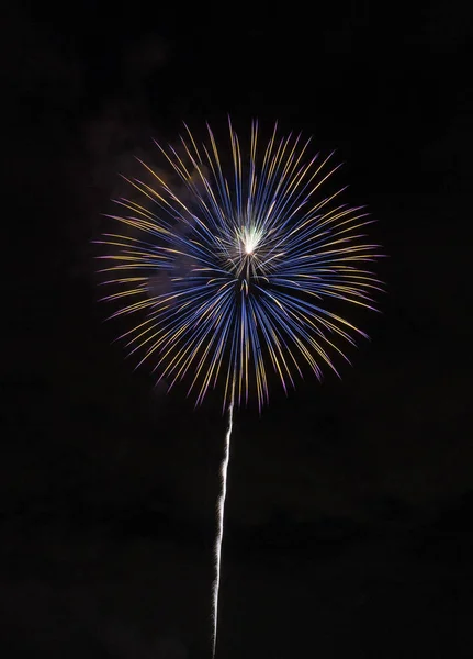 Primer Plano Fuegos Artificiales Aislados Para Componer Arte — Foto de Stock