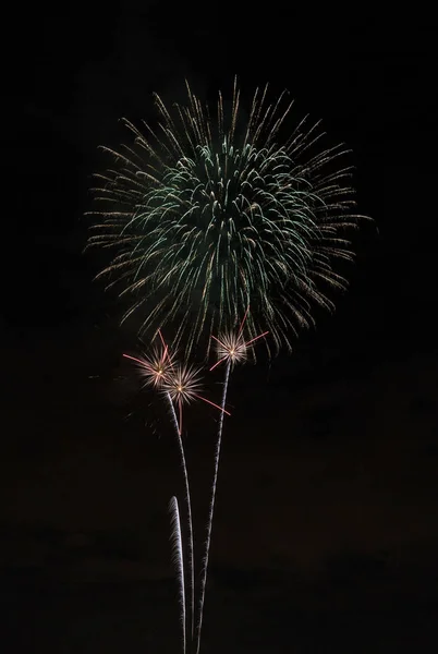 Primer Plano Fuegos Artificiales Aislados Para Componer Arte — Foto de Stock