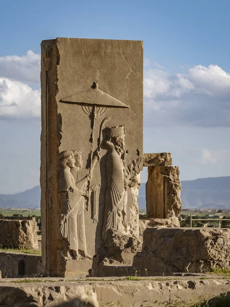 Bas-reliéfní rytiny v Persepolis — Stock fotografie