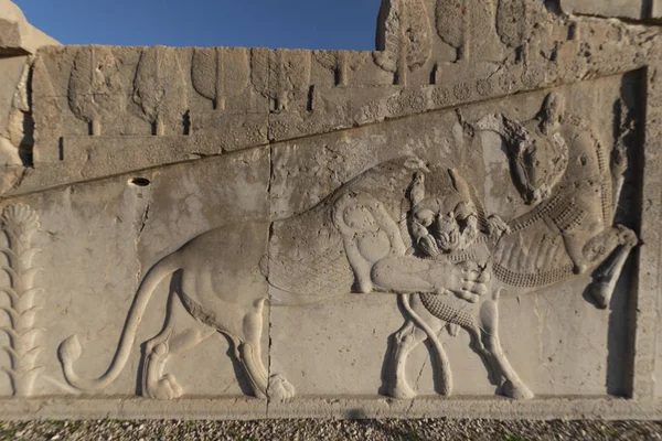 Esculturas Bas-Relief em Persépolis — Fotografia de Stock
