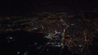 Uçuş Gece 1 Atina Yunanistan Arrive - Şehir Üzerinde