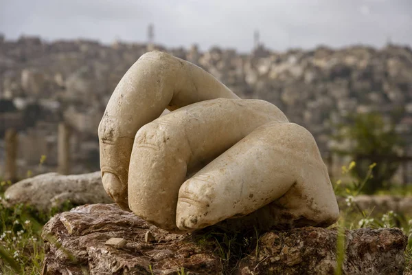 Amman, Ürdün'de Herkül'ün Eli'nin Yakın Çekim