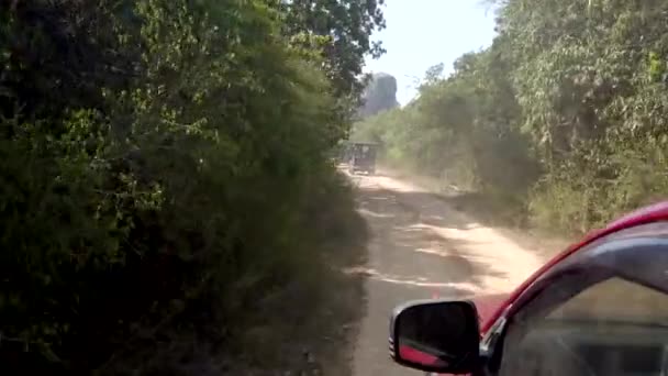 野生动物园吉普车在粗糙的土路2 — 图库视频影像