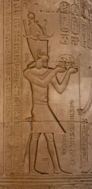 Kom Ombo Tapınağı'nda Taş Hiyeroglif Oymalar