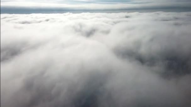 Guayaquil, Ecuador - 2019-06-26 - Airplane Window View - plane rises through clouds — 비디오