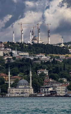 Mosque being restored in Instanbul, Turkey clipart