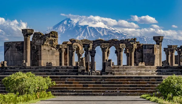Rovine del tempio Zvartnos a Erevan, Armenia — Foto Stock