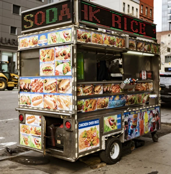 New York 'ta yemek arabası. — Stok fotoğraf