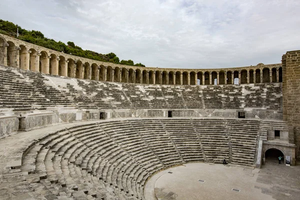 Aspendos stadyumda kalıntıları — Stok fotoğraf