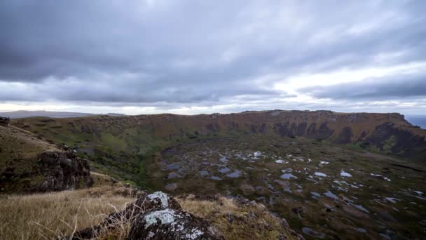 Wielkanoc Wyspa rano KAU krater upływ czasu — Wideo stockowe