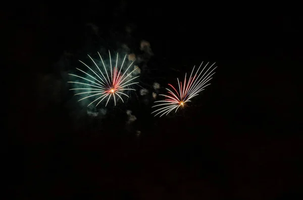Closeup of isolated fireworks for compositing — Stock Photo, Image