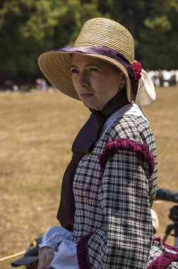 Duncan Mills, Calif - 14 Temmuz 2012: Period Elbiseli Kadın