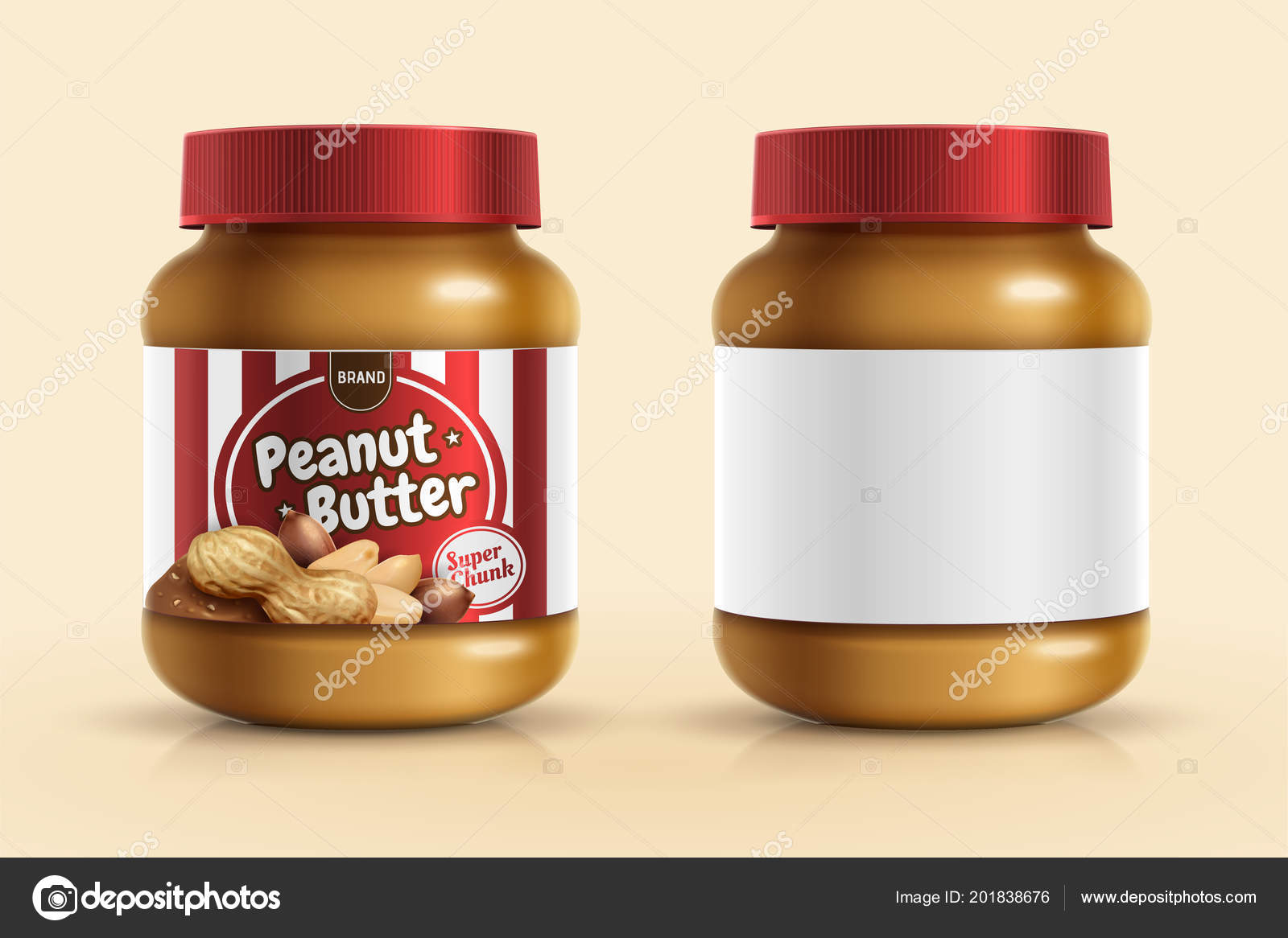 Download Peanut Butter Spread Mockup Template Blank Label Illustration Vector Image By C Hstrongart Vector Stock 201838676