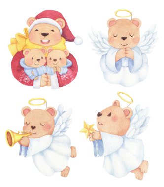 Güzel Noel Baba ve melek ayı