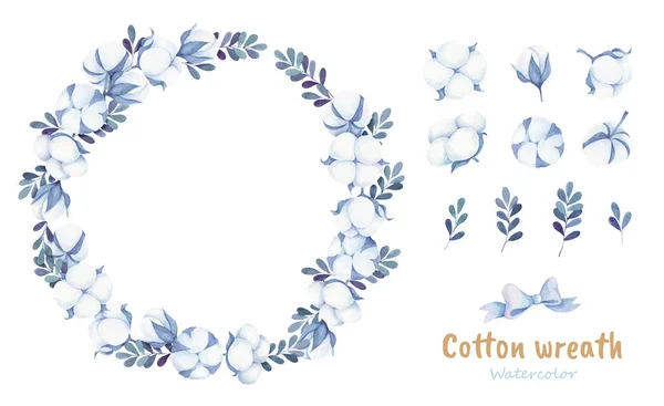 Light blue cotton wreath