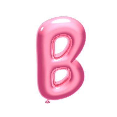 Pembe balon alfabesi B