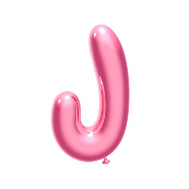 Pembe balon alfabesi J