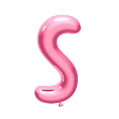 Pembe balon alfabesi S