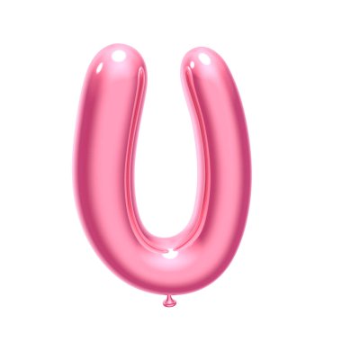 Pembe balon alfabesi U