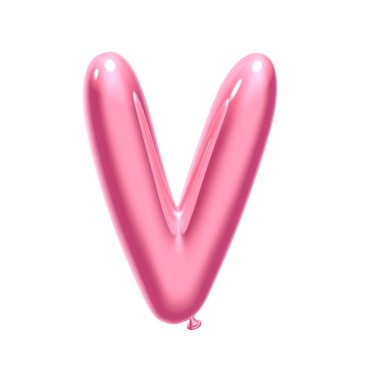 Pembe balon alfabesi V