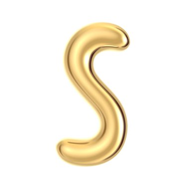 Altın folyo alfabe S