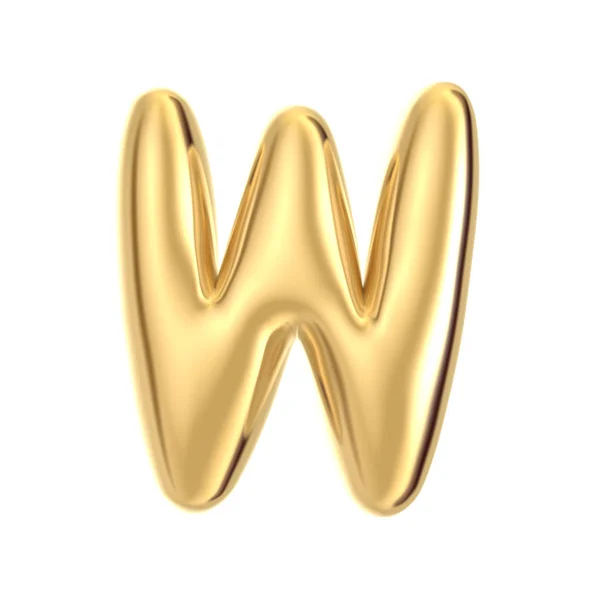 Golden foil alphabet W — Stock Photo, Image
