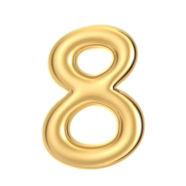 Golden foil number 8 — Stock Photo, Image